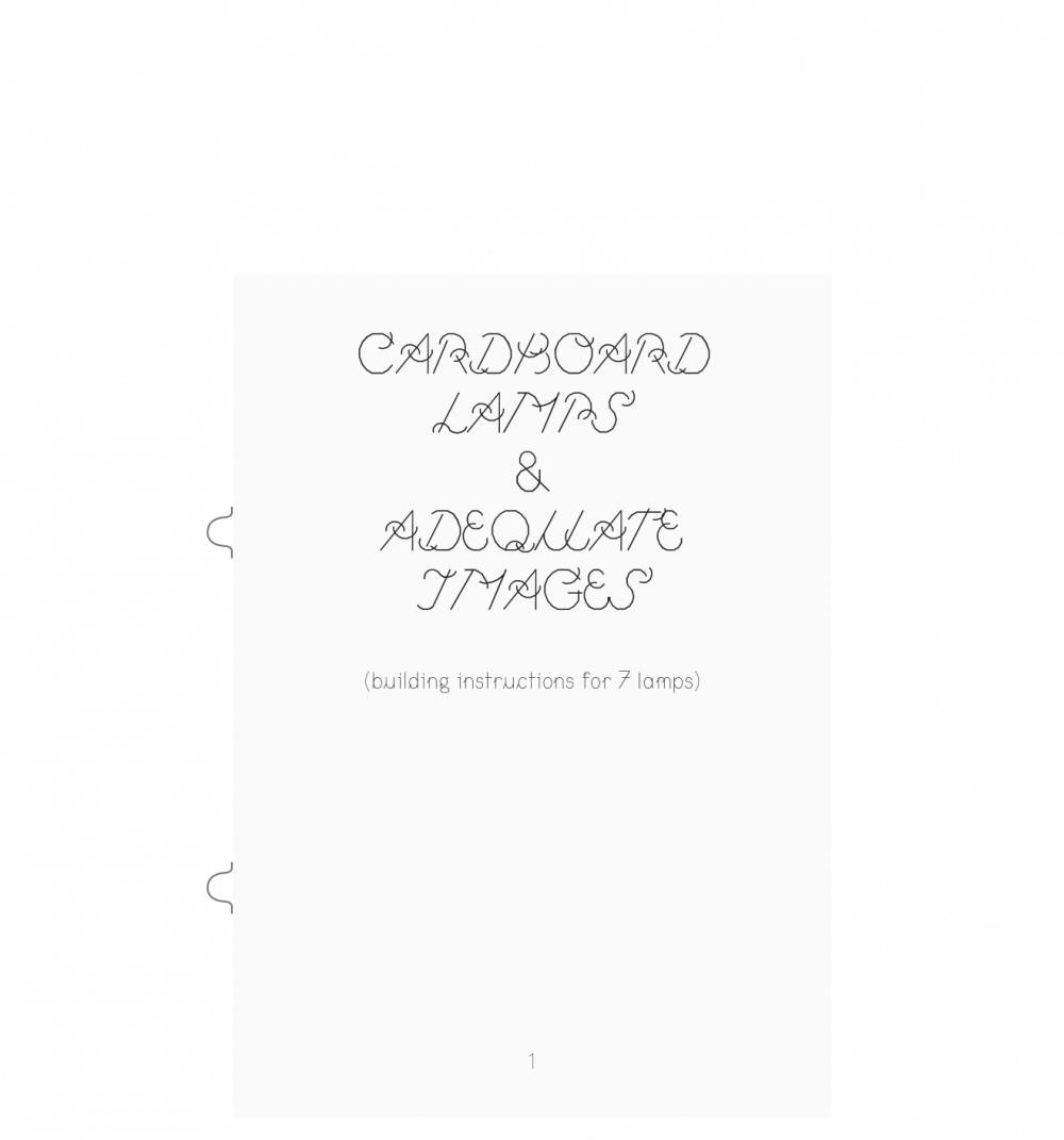 Cardboard Lamps & Adequate Images