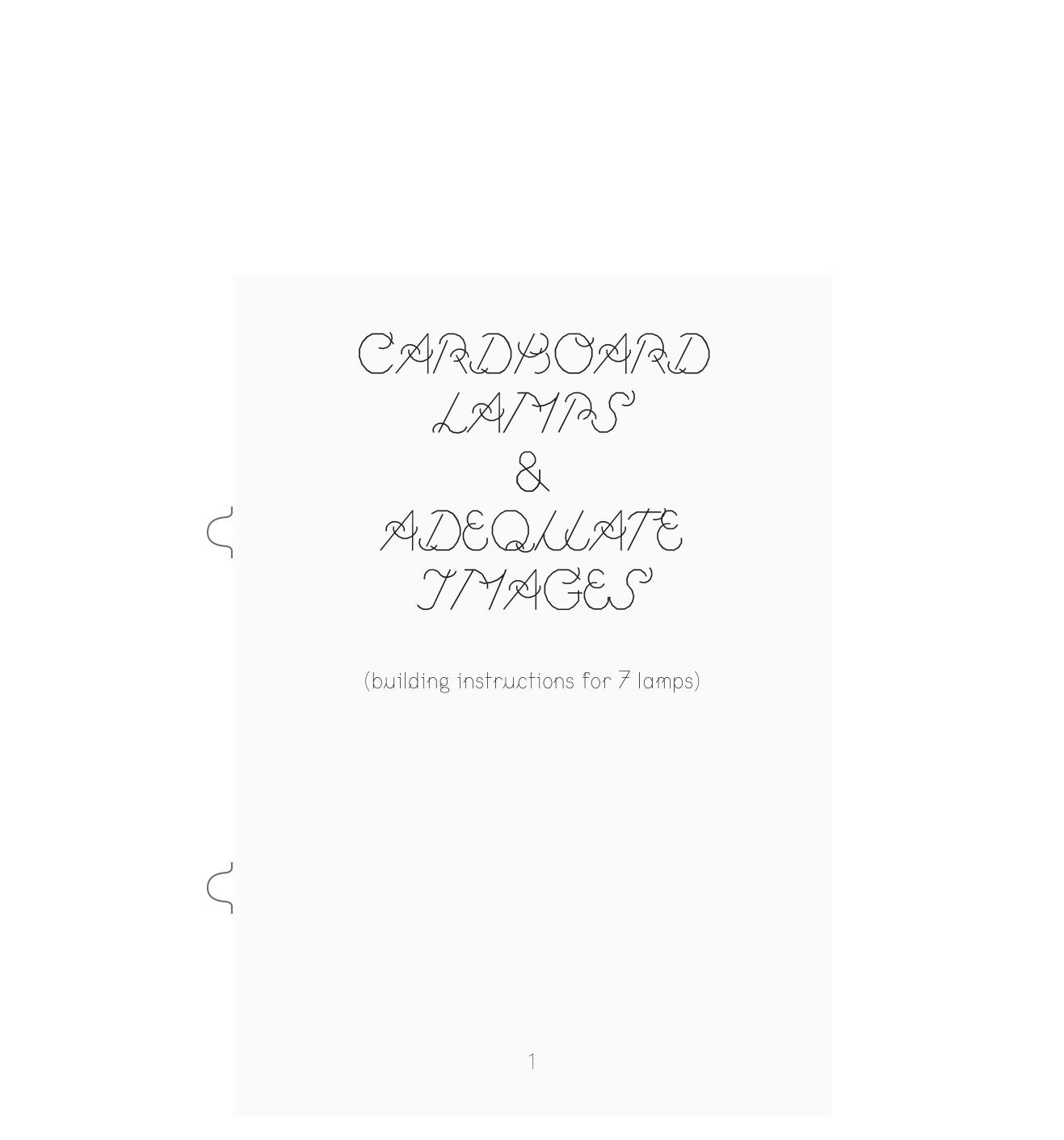 Cardboard Lamps & Adequate Images