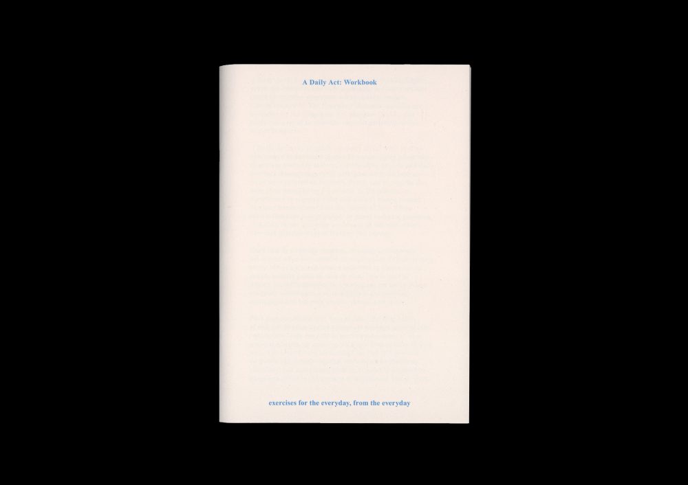 A Daily Act: Workbook